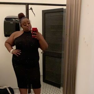 Black sequence dress